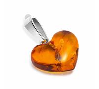 AmberProfi Bernstein-Anhänger 'Herz' aus 925 Silber