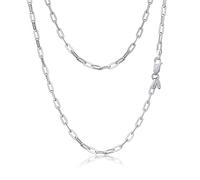 Amberta Damen Büroklammer Halskette aus 925 Sterling Silber: 3 mm 40 cm/16 inch