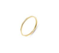 Amberta Italienische 9K Goldringe Damen Echtgold 375, Stapelringe Damen Minimalistisches Design für den Daumen Dünn 1 mm: 9K Gold Geometrischer Ring Größe 53