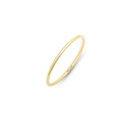 Amberta Italienische 9K Goldringe Damen Echtgold 375, Stapelringe Damen Minimalistisches Design für den Daumen Dünn 1 mm: 9K Gold Glatter Ring Größe 55.1