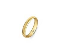 Amberta Massiv Italienische 14K 585er Gold Eheringe für Damen und Herren | Echte 585 Gold Trauringe für Sie und Ihn | Polierte Premium Gelbgold & Weißgold Ringe: 3.5 mm Gelbgold Ring Größe58,9