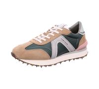 Ambitious 12127BW-38 Sand/Forest Combi (grün) - sportlicher Schnürschuh - Damenschuhe Top Trends, Grün, leder/textil für Damen, beige, Größe 37 EU