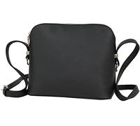 AMBRA Moda Italienische Ledertasche Damen Handtasche Umhängetasche Schultertasche Leder Tasche klein GL018 (Schwarz)