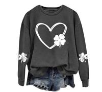 AMDOLE Clearance Items Pullunder Damen Oversize Sweater Damen Oversized Vintage Damen Sweatshirt Grau Tunika Tailliert Damen Pärchen Pullover Weihnachten Kaputzensweatshirtjacke Damen