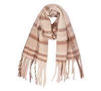 AMDOLE Damen-Schal aus Seide, für Herbst und Winter, klassisch, Quaste, kariert, warm, weich, grob, groß, 1 Packung, warmer Schal, Deckenschal für junge Frauen, beige, One size