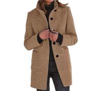 AMDOLE Deal of the Day Prime Today Damen-Varsity-Jacke, volle Länge, Winter-Fleecejacke, schwarzer Wollmantel, Damenwachsjacken, UK-weiße Skijacke für Damen, khaki, XXL