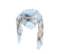 AMDOLE Dünner Herrenschal, große Schals, gestrickt, Quaste, kariert, Schal, Charaktere, hellblau, One size