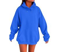 AMDOLE Hoodies für Damen, übergroße Kapuzenpullover, langärmelig, Sweatshirt, Herbst, Winter, Thermo-Fleece-Oberteil mit Taschen