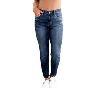 AMDOLE Hose für Damen, trendige Stretch-Jeans, schmale Passform, hohe Taille, Damenhose, hellblau, XL
