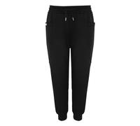 AMDOLE Hose mit weitem Bein für Damen, dick, Herbst/Winter, hohe Taille, schwarze Hose für Damen, Schwarz , XL