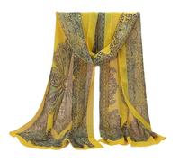 AMDOLE Kleine Herbstschals für Damen, kleiner Schal, modischer Schal für Damen, gelb, Einheitsgröße