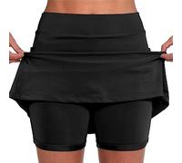 AMDOLE Kurze Hosen Damen Sommer Damen-Taschenhose, einfarbig, mittlere Taille, Culottes, Kurze Röcke, Röhrenhose Damen Hosen Stretch