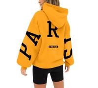 AMDOLE Prime Deals October 11-12 Damen Pullover Gr. 48 Decken Hoodie Damen Lang Hausanzug Damen Kuschelig Gefütterter Pullover Damen Fleece Hoodie Oversized Crop Hoodie Damen Weiss