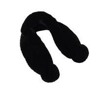 AMDOLE Strickschal für Herren, Schal, Damen, Outdoor, warm, Kaninchenimitat, zwei Röhren, Plüschschal, Schieber, Vintage-Stil, Schwarz , One size