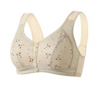 AMDOLE Vorne Vershcluss Daisy BH für Senioren Große Größen Einstellbar Atmungsaktive Leichter Bequemer Ohne Bügel 2024 Neuer Bequemer Yoga BH für Damen Elastic Softbund Lauf Vorderverschluss BH