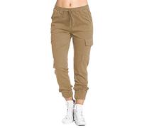 AMDOLE Weiße Hose Damen Medizin Stretch 48 Damen Multi Pocket Cargo Freizeithose Elastische Taille Korsett Seilhose Lack Kleidung Damen Hose