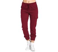 AMDOLE Weiße Hose Damen Medizin Stretch 48 Damen Multi Pocket Cargo Freizeithose Elastische Taille Korsett Seilhose Lack Kleidung Damen Hose