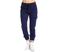 AMDOLE Weiße Hose Damen Medizin Stretch 48 Damen Multi Pocket Cargo Freizeithose Elastische Taille Korsett Seilhose Lack Kleidung Damen Hose