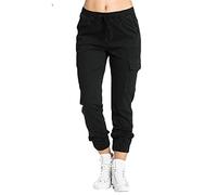 AMDOLE Weiße Hose Damen Medizin Stretch 48 Damen Multi Pocket Cargo Freizeithose Elastische Taille Korsett Seilhose Lack Kleidung Damen Hose
