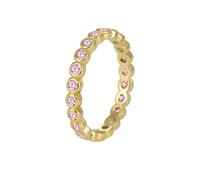 AMDXD 14 Karat Gold Au585 Hochzeitsband, Memoirering Ewigkeitsring Antragsring mit Saphir Rundschliff Rose, Echte Goldschmuck Verlobungsring 14K Gelbgold, Gr.63 (20.1)