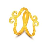 AMDXD Au750 Gelbgold Partnerringe Echte Goldschmuck, Klassiker Eheringe, Solitärring 18K Gold, Herren Gr.52 (16.6)