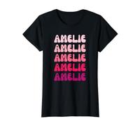 Amelie First Name Minimalist Design Preisgünstiges Grafik-T-Shirt, Damen, Schwarz, XL