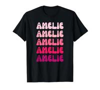 Amelie First Name Minimalist Design Preisgünstiges Grafik-T-Shirt, Herren, Schwarz, XL