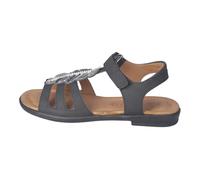 RICOSTA Mädchen Riemchensandalen Amelie, Kinder Sandalen, Weite: MITTEL, Strandschuhe, Sandaletten, Sommersandalen, bequem, flach, schwarz (090), 35 EU