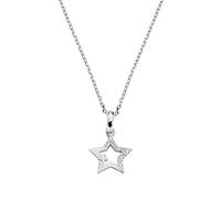 Amen Damen-Halskette, Stern aus Silber mit Zirkonia, 40 cm + 5 verstellbar, klein, Sterlingsilber, Zirkonia
