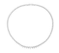Amen Zirkonia Heart Tennis Silberhalskette 925 Sterling Silber - 420 mm CLTNCUBB