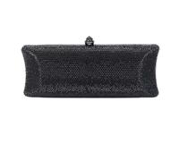 AMENGJ Abendtaschen für Frauen Damen Taschen Umhängetaschen Hochzeit Braut Geldbörse Party Nacht Clutch Stein Kristall Strass Abendtasche(Black)