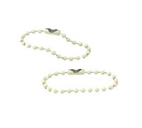 AMENGJ Kugelkette 100 Stück DIY Kugelketten aus silbernem, Buntem Silber, Schlüsselanhänger-Etikett, Handanhänger-Verbinder for Schmuckherstellung, Anhängerzubehör(Beige,10cm 100pcs)