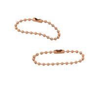 AMENGJ Kugelkette 100 Stück DIY Kugelketten aus silbernem, Buntem Silber, Schlüsselanhänger-Etikett, Handanhänger-Verbinder for Schmuckherstellung, Anhängerzubehör(Orange,12cm 100pcs)