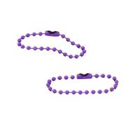 AMENGJ Kugelkette 100 Stück DIY Kugelketten aus silbernem, Buntem Silber, Schlüsselanhänger-Etikett, Handanhänger-Verbinder for Schmuckherstellung, Anhängerzubehör(Deep Purple,12cm 100pcs)