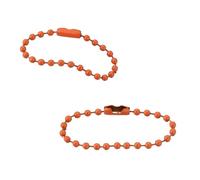 AMENGJ Kugelkette 100 Stück DIY Kugelketten aus silbernem, Buntem Silber, Schlüsselanhänger-Etikett, Handanhänger-Verbinder for Schmuckherstellung, Anhängerzubehör(Deep orange,12cm 100pcs)