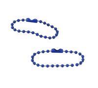 AMENGJ Kugelkette 100 Stück DIY Kugelketten aus silbernem, Buntem Silber, Schlüsselanhänger-Etikett, Handanhänger-Verbinder for Schmuckherstellung, Anhängerzubehör(Dark Blue,10cm 100pcs)