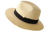 AMENGJ Strohhut Herren 64 cm Sonnenhüte for Männer und Frauen, breite Krempe, Strand-Strohhut, großer Kopf, Übergröße(Color 6,XL 61-64cm)