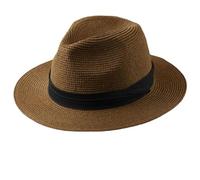 AMENGJ Strohhut Herren 64 cm Sonnenhüte for Männer und Frauen, breite Krempe, Strand-Strohhut, großer Kopf, Übergröße(Color 1,L 58-60cm)