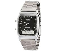American Apparel AQ-230A-1D Casio Dual Time Metal Watch - Silver/Silver Digit/Black/One Size