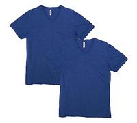 American Apparel CVC V-Neck T-Shirt, Style G2006CVC, Heather Indigo (2-Pack)