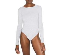 American Apparel Damen Cotton Spandex Long Sleeve Bodysuit Bodystocking, grau meliert, X-Small
