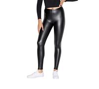 American Apparel Damen Metallic Leggings, Mattes Schwarz, X-Klein
