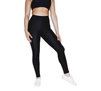 American Apparel Damen Nylon-Trikot Leggings, Schwarz, S