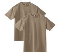 American Apparel T-Shirt aus Schwerer Baumwolle, Unisex, Stil G1301/G1301gd, Multipack, Verblasstes Braun (2er-Pack), Mittel