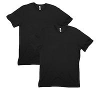 American Apparel Uni CVC T-Shirt, Stil G2001CVC, 2er-Pack, Schwarz (2er-Pack), XXL
