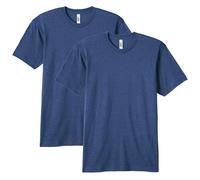 American Apparel Unisex-Erwachsene Blend Track, Style Gtr401, 2er-Pack T-Shirt, Tri-Indigo, Klein