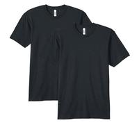 American Apparel Unisex-Erwachsene Blend Track, Style Gtr401, T-Shirt, Tri-Black (2er-Pack), Klein
