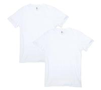 American Apparel Unisex-Erwachsene CVC V-Neck T-Shirt, Stil G2006cvc, 2er-Pack, Weiß (2er-Pack), S