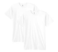 American Apparel Unisex-Erwachsene Fine Jersey Crewneck Short Sleeve, 2-Pack T-Shirt, weiß, Small (2er Pack)