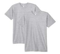 American Apparel Unisex-Erwachsene Fine Jersey, Style G2001, 2-Pack T-Shirt, Heather Grey (2er-Pack), L